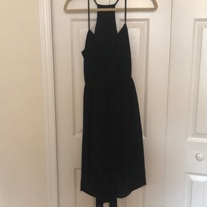 Black racerback hi-lo dress